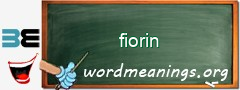 WordMeaning blackboard for fiorin